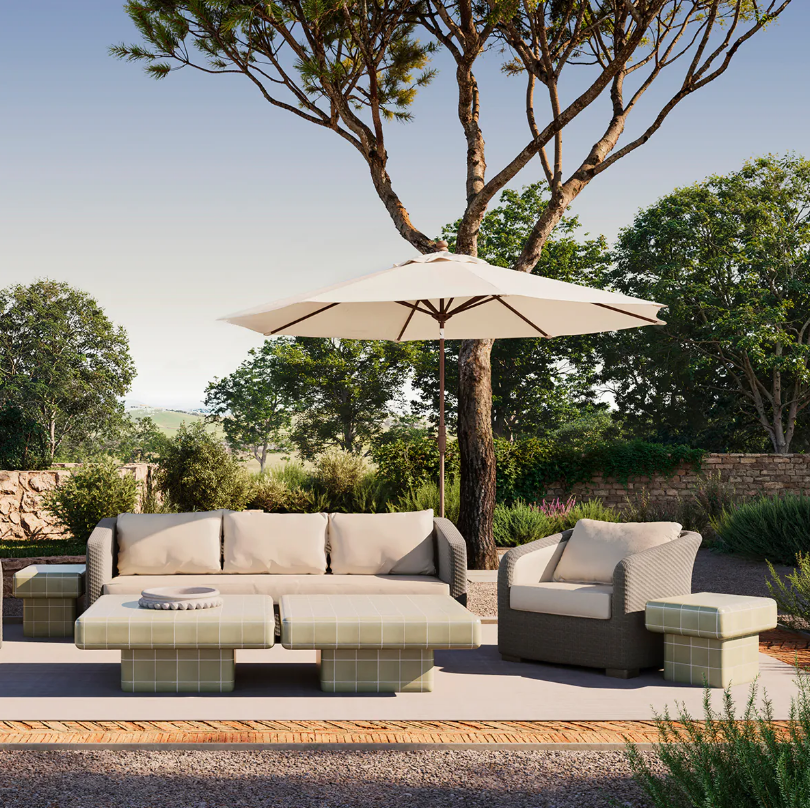 MATEO Outdoor Coffee Table Warm Grey