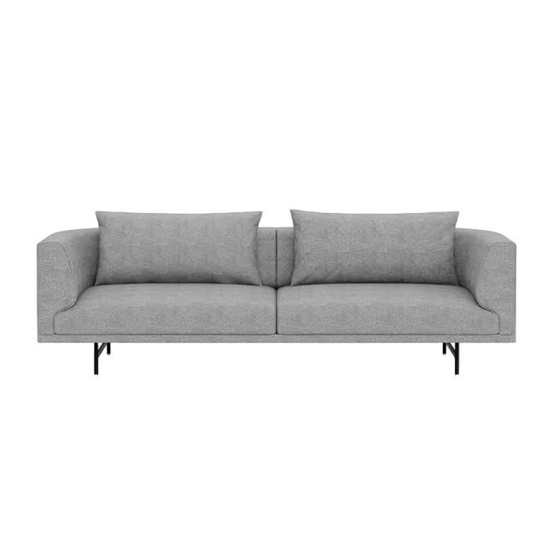 3-Seater Sofa CHIMNEY Gray Fabric Brook with Black Base