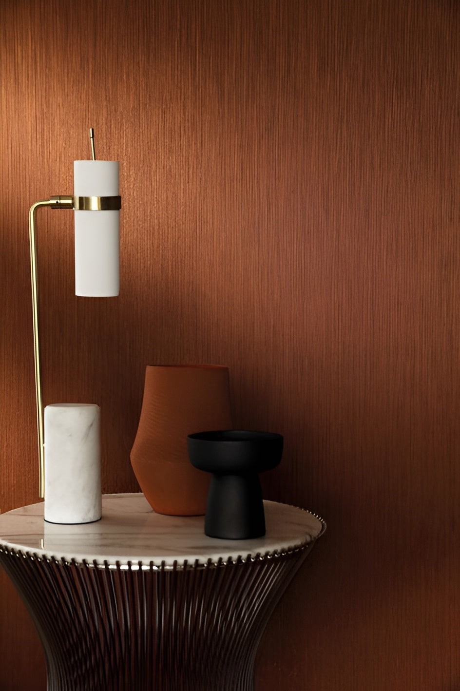 Structuurtapijt met verticale strepen JUSSIEU - EMERAUDE smaragdgroen