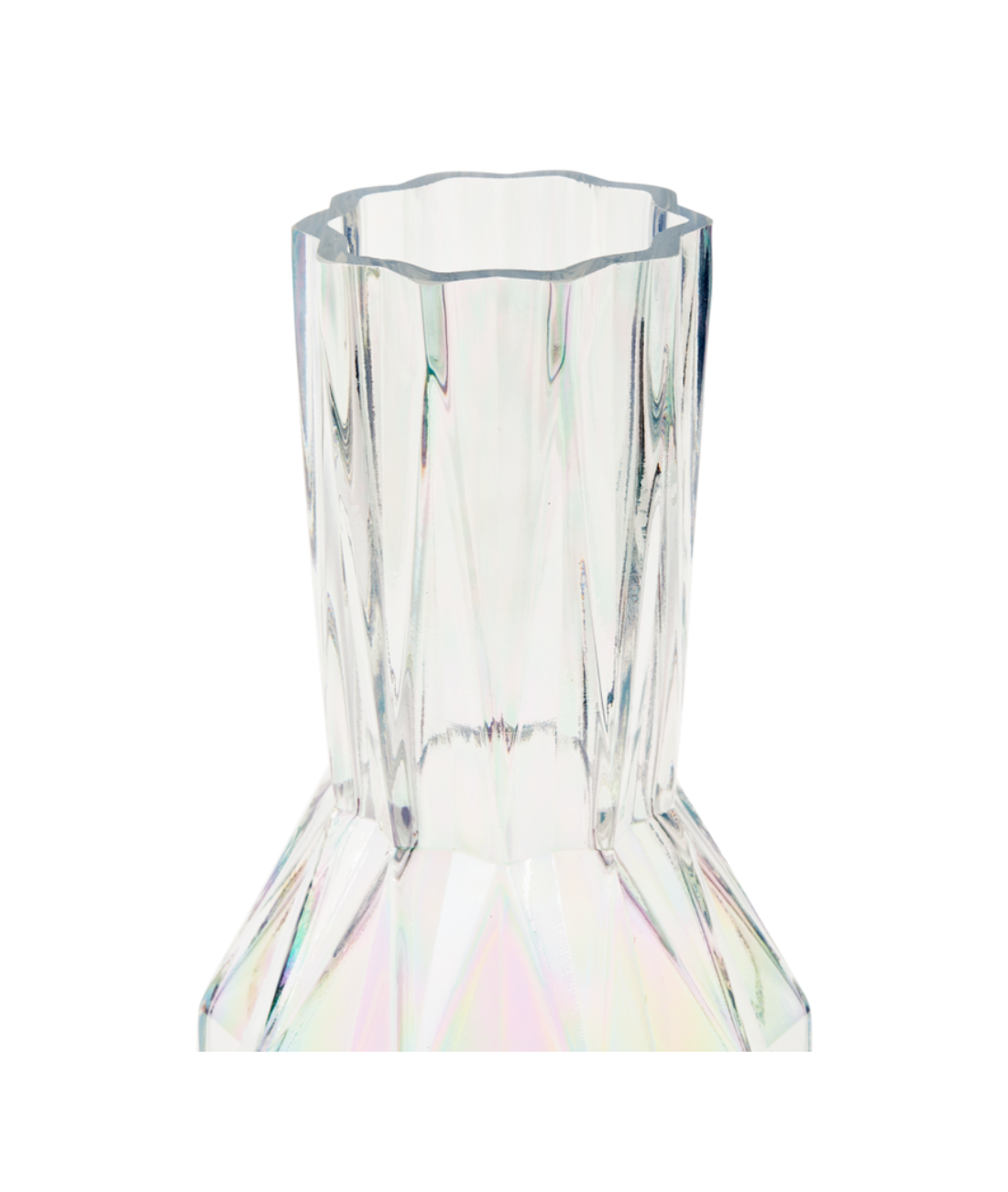 FOLDS GLASS transparent vase