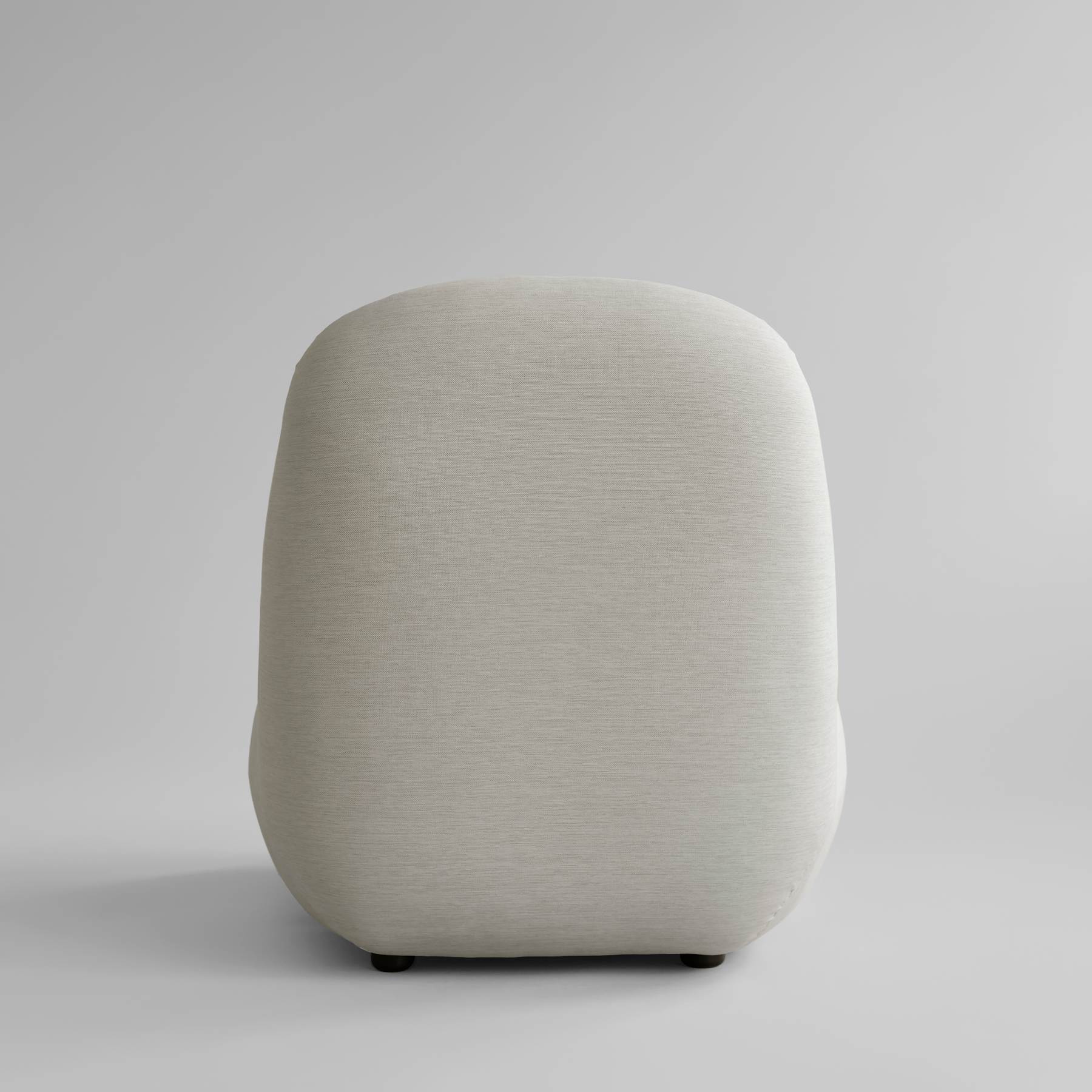 Fauteuil zonder armleuningen TOE FLAT warm grijs