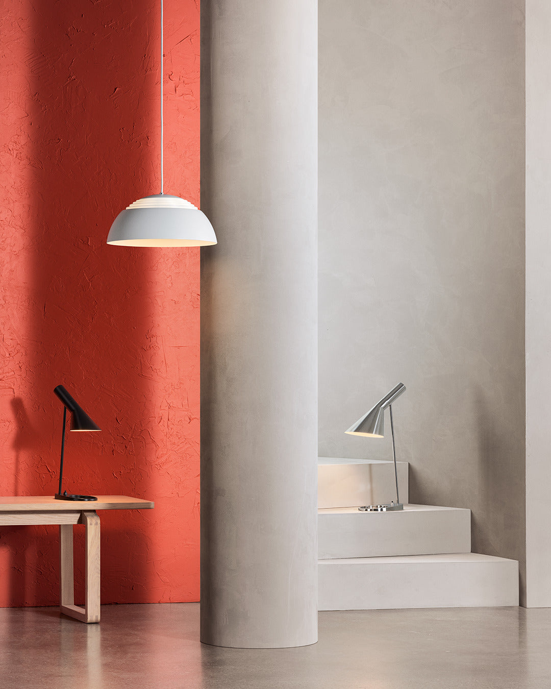 Tischlampe AJ poliertes Edelstahl