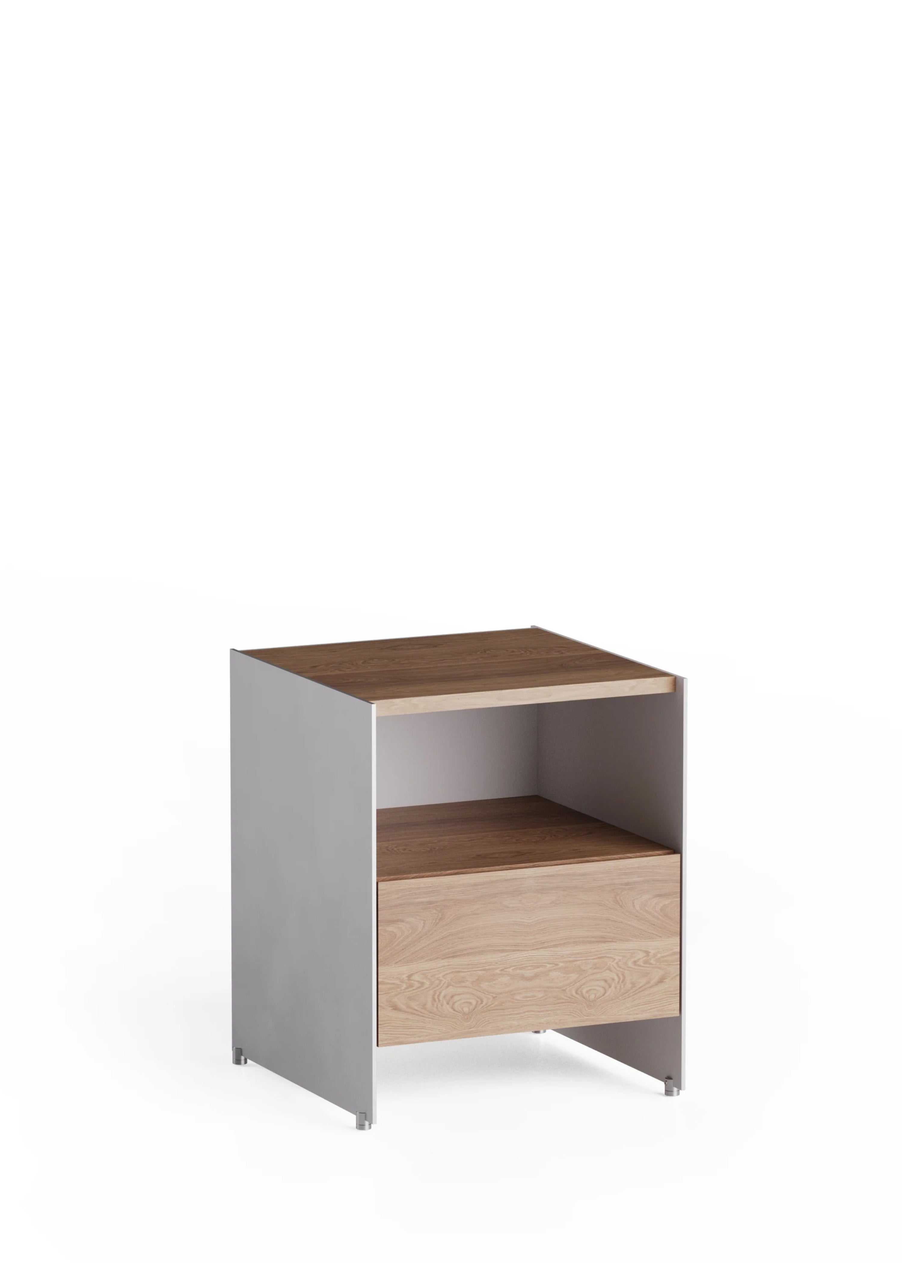 ALOX 40 kast van eikenhout met aluminium afwerking
