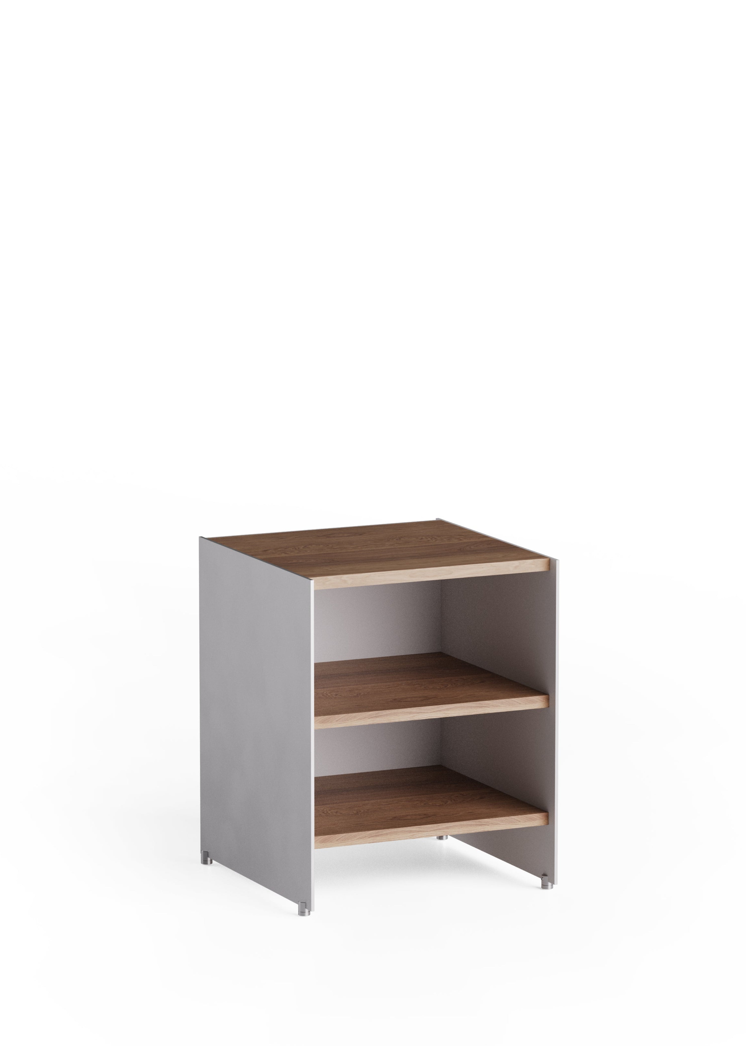 ALOX 40 kast van eikenhout met aluminium afwerking