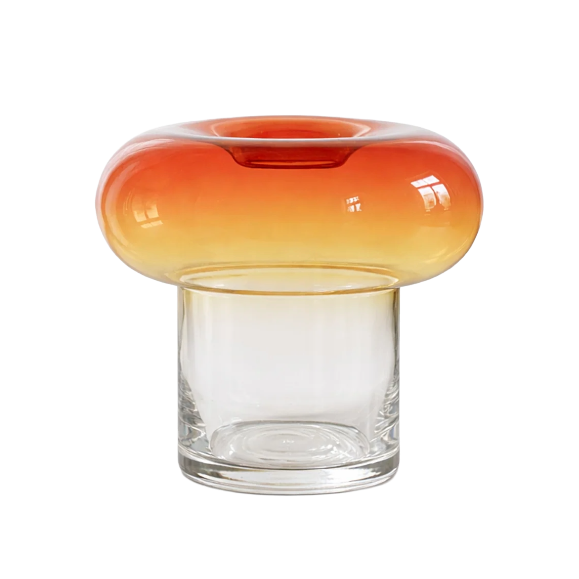 Vaas ORIO oranje mondgeblazen glas
