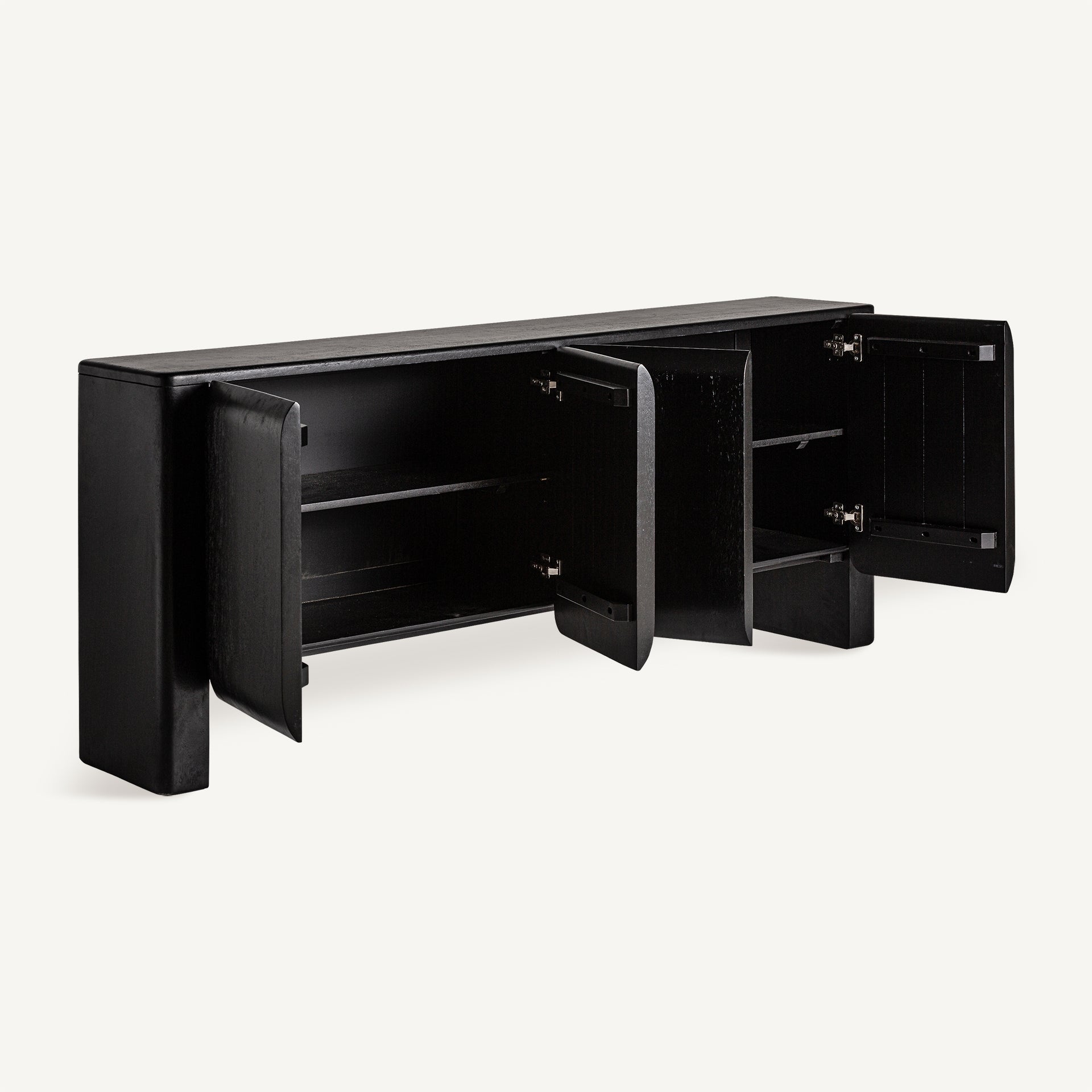 Kast KORDEL zwart mango hout