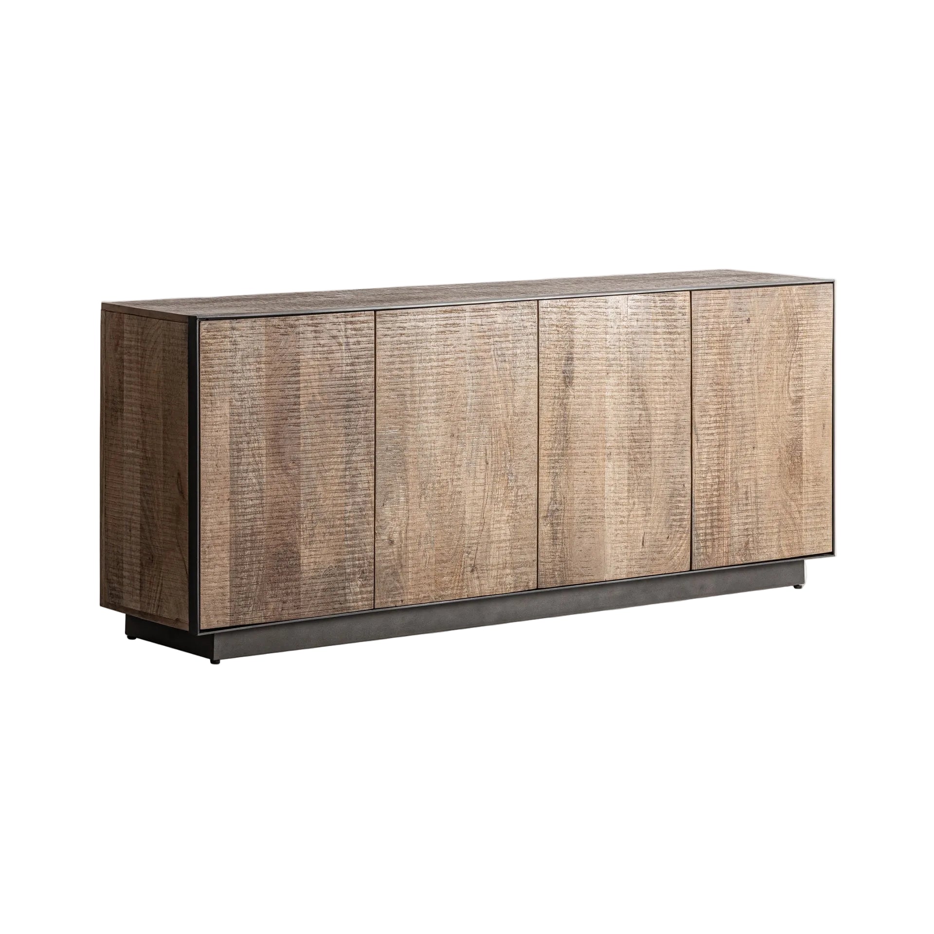KREFELD Mango Wood Chest of Drawers with Iron Finish