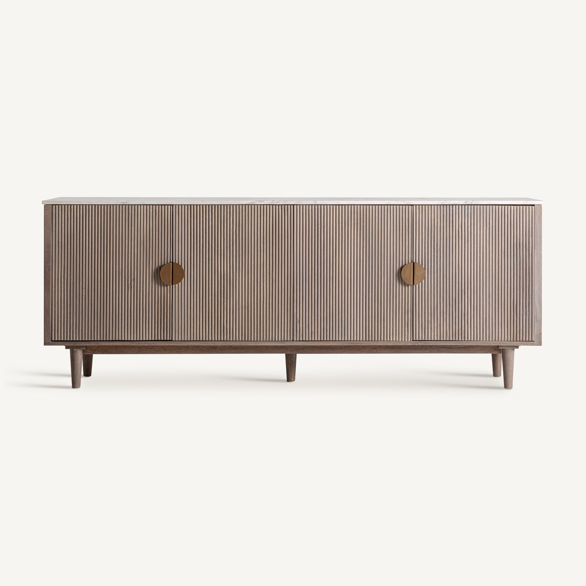 Kommode ZERF mango hout met marmeren blad
