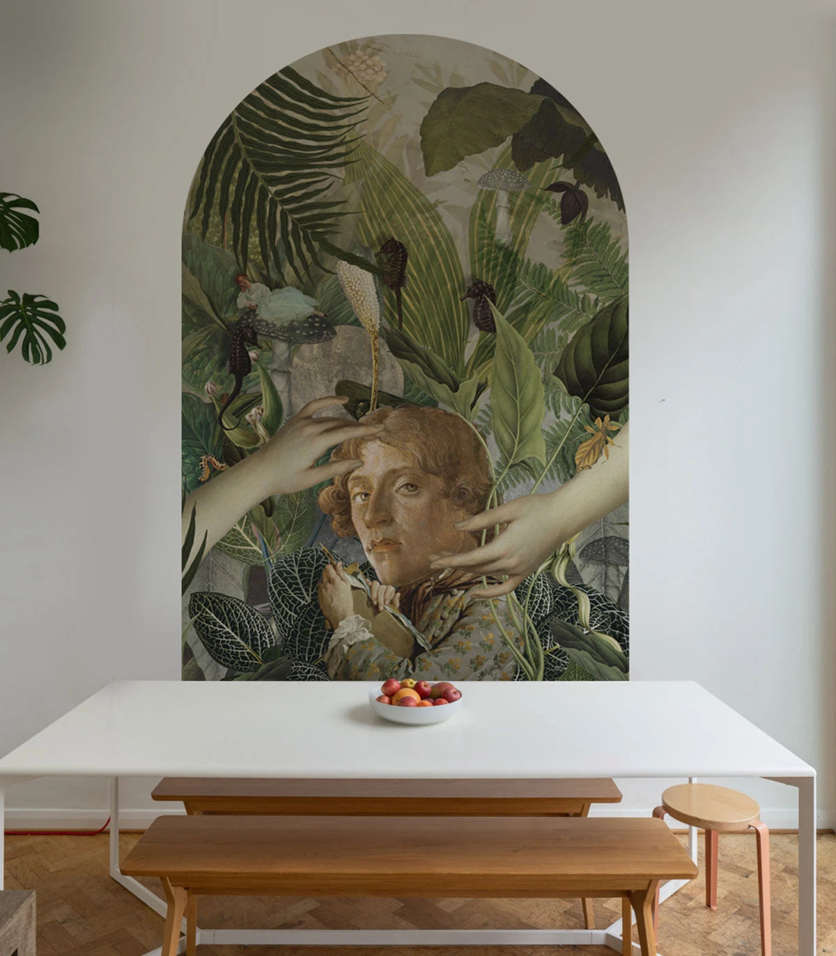 Vliesbehang in boogvorm GREEN MAN groen