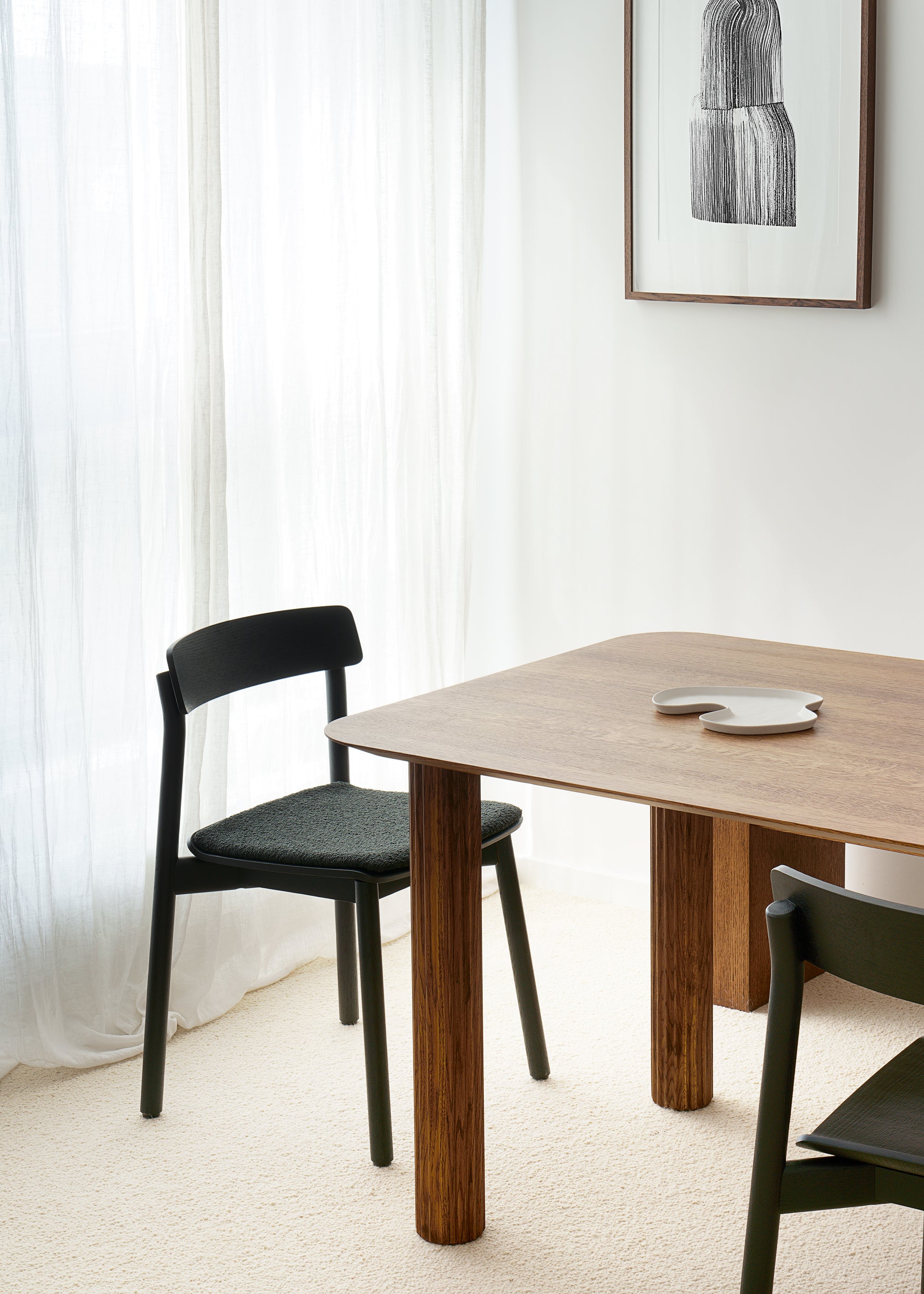 Stoel ARCHE SOFT zwart eikenhout