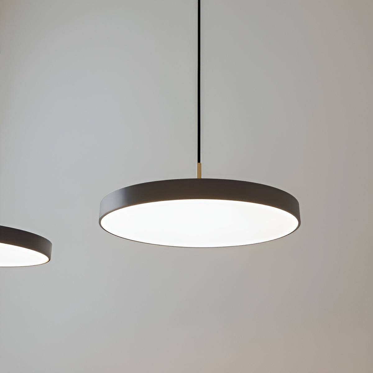 Hanglamp ASTERIA PLUS antraciet met gouden inzetstuk