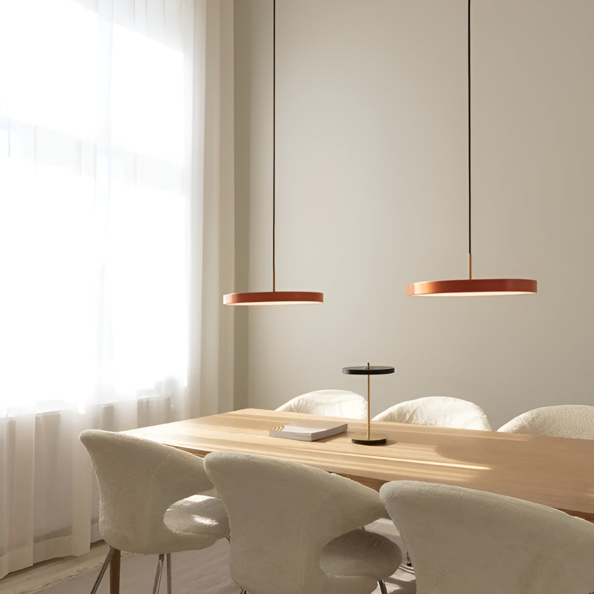 Lampa wisząca ASTERIA PLUS pomarańczowy ze złotą wstawką