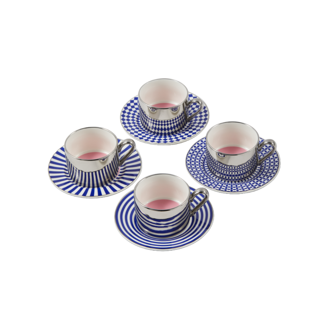 Set van koffiekopjes AUNTY COFFEE CUPS donkerblauw