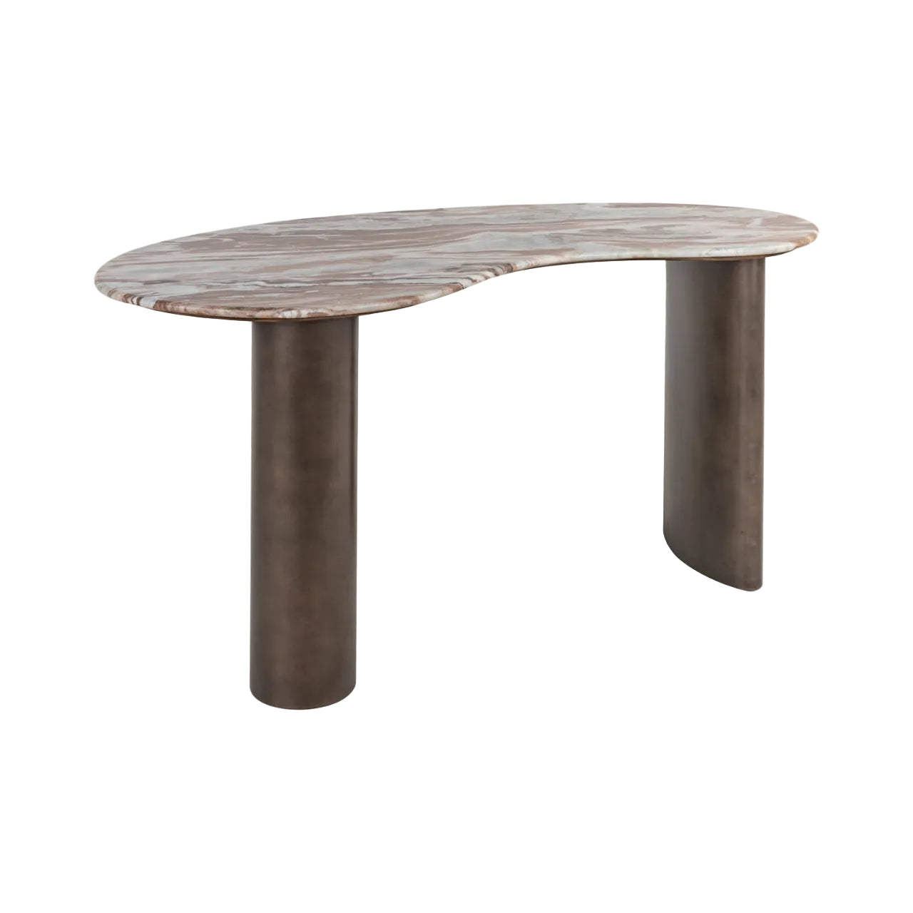 Bureau BRANDO bruin met marmer