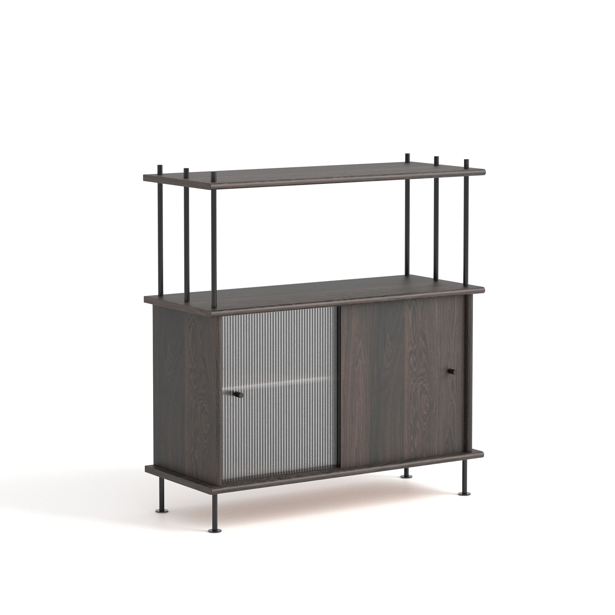 BAVA 100 kast van eikenhout in ebbenhout