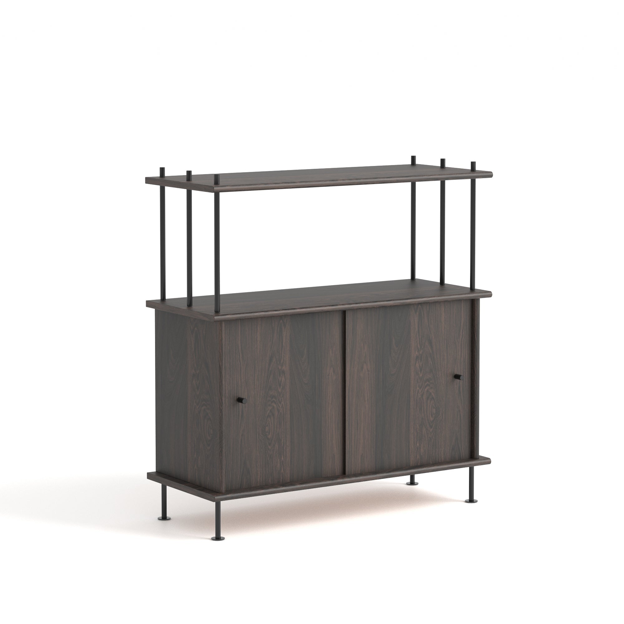 BAVA 100 kast van eikenhout in ebbenhout