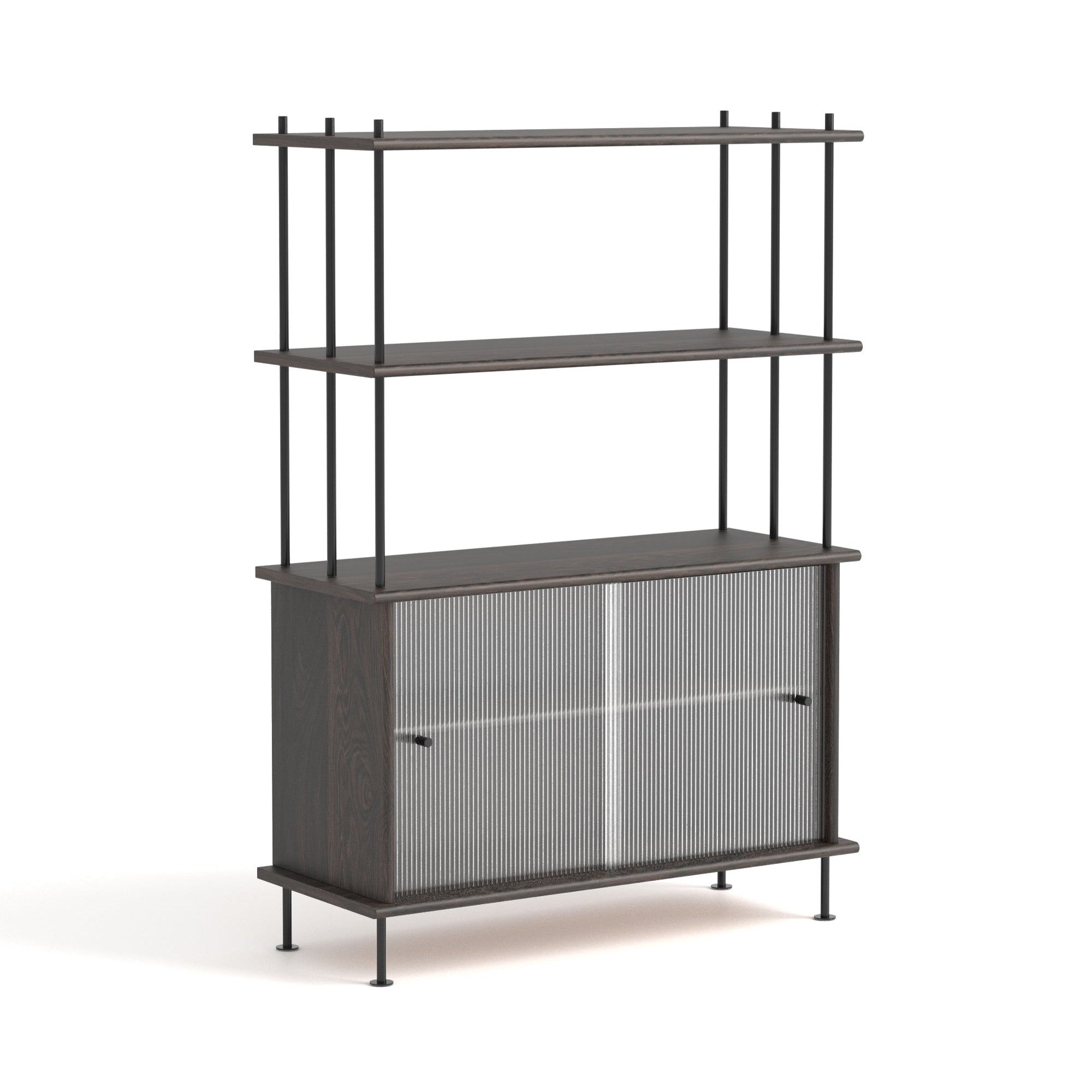 BAVA 100 kast van eikenhout in ebbenhout