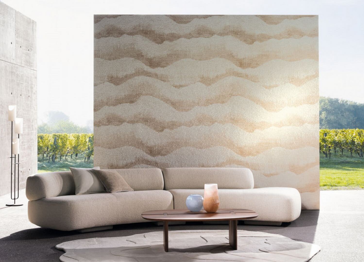 Structuurtapijt met wolkenmotief JASPER - SABLE beige