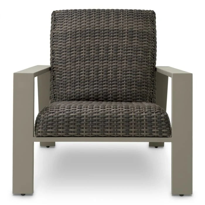 BELLE VUE Outdoor Armchair Gray Rattan
