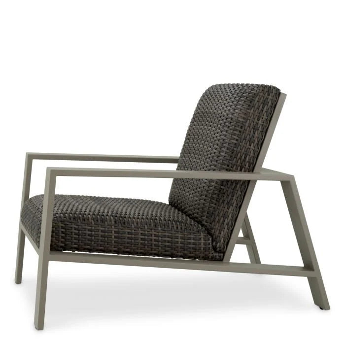 BELLE VUE Outdoor Armchair Gray Rattan