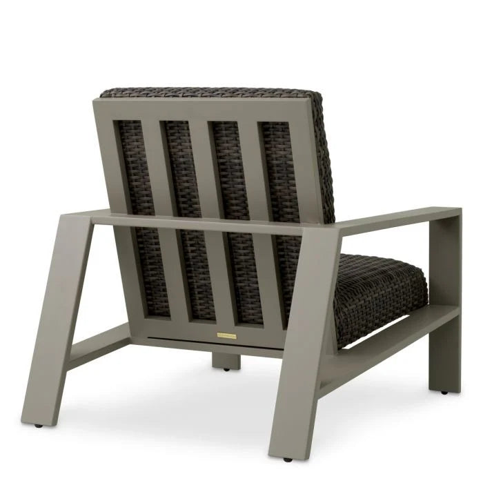 BELLE VUE Outdoor Armchair Gray Rattan