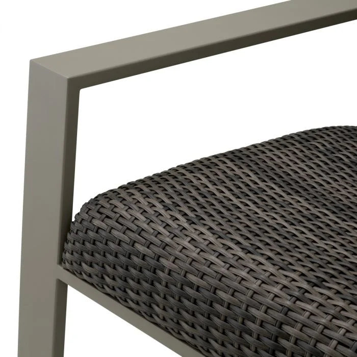 BELLE VUE Outdoor Armchair Gray Rattan