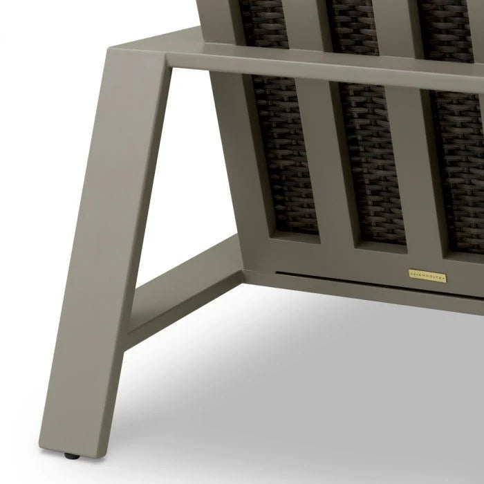 BELLE VUE Outdoor Armchair Gray Rattan