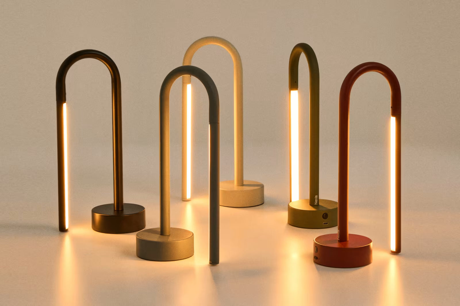 Draagbare lamp BOW lichtgrijs