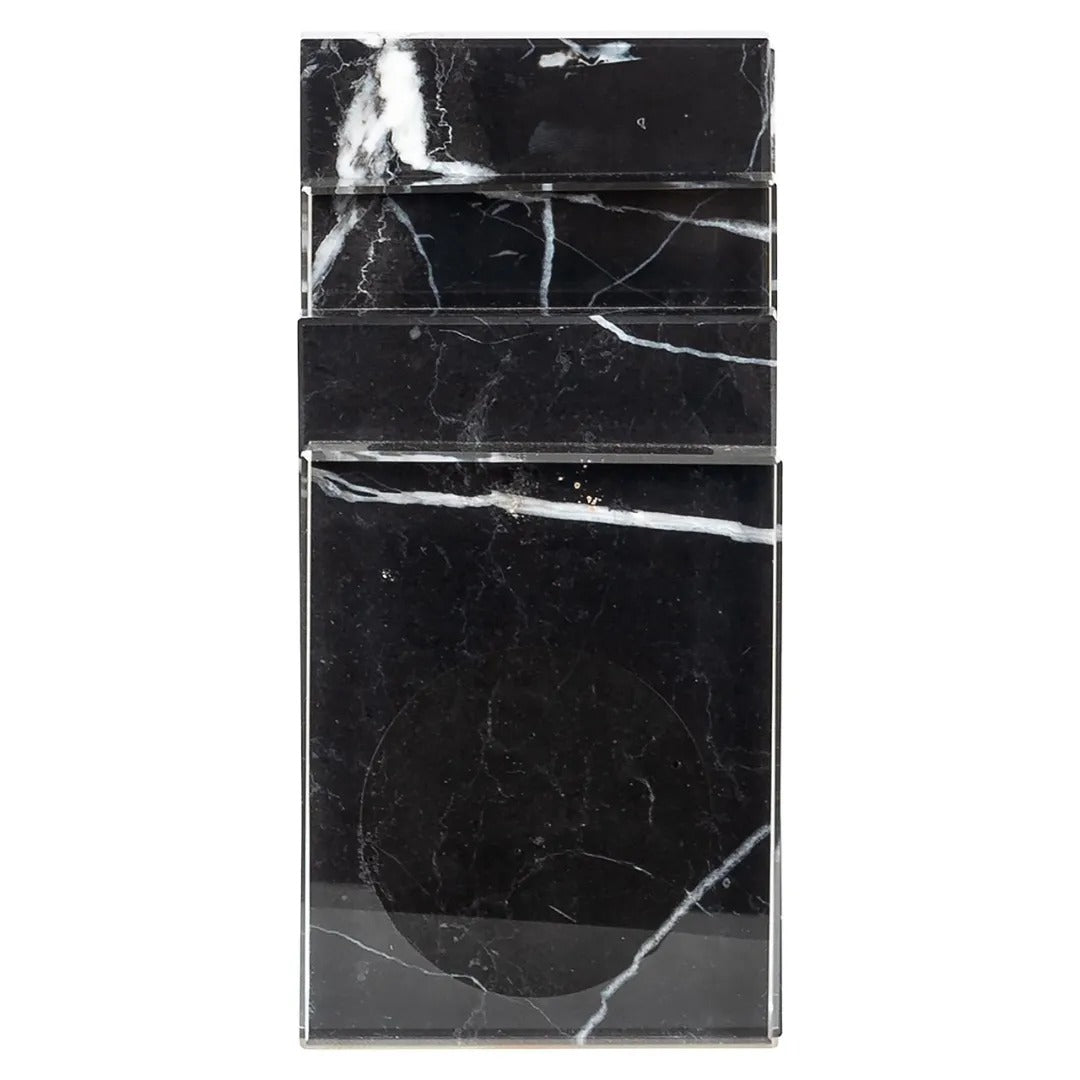 Buchstütze FANCY schwarzer Marmor und Kristall