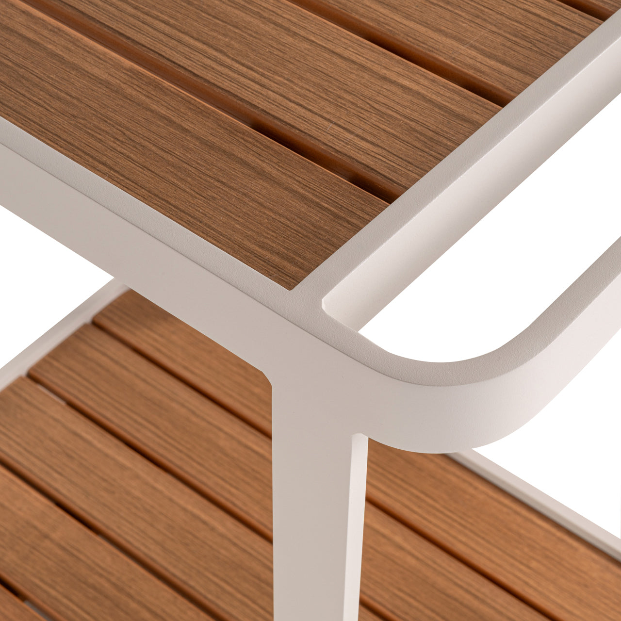 Beige tuinkar SPRITZ met houten blad