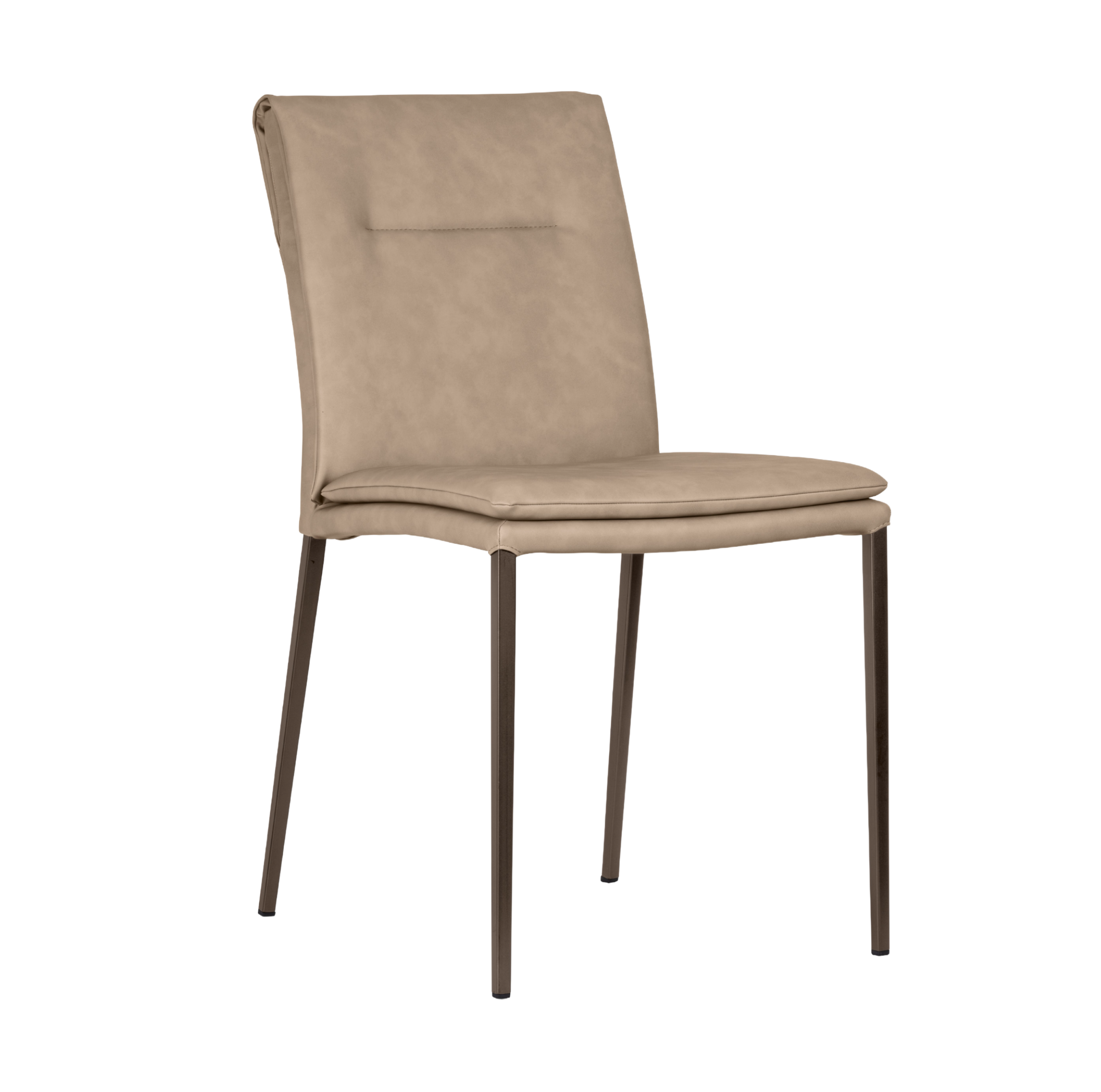 CARMEN LARGE upholstered chair with a brown base