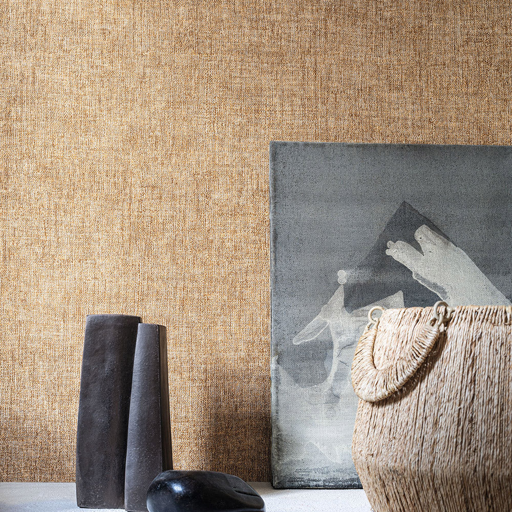 Strukturierte Tapete, die Leinwand imitiert DIOLA - IVOIRE Elfenbein