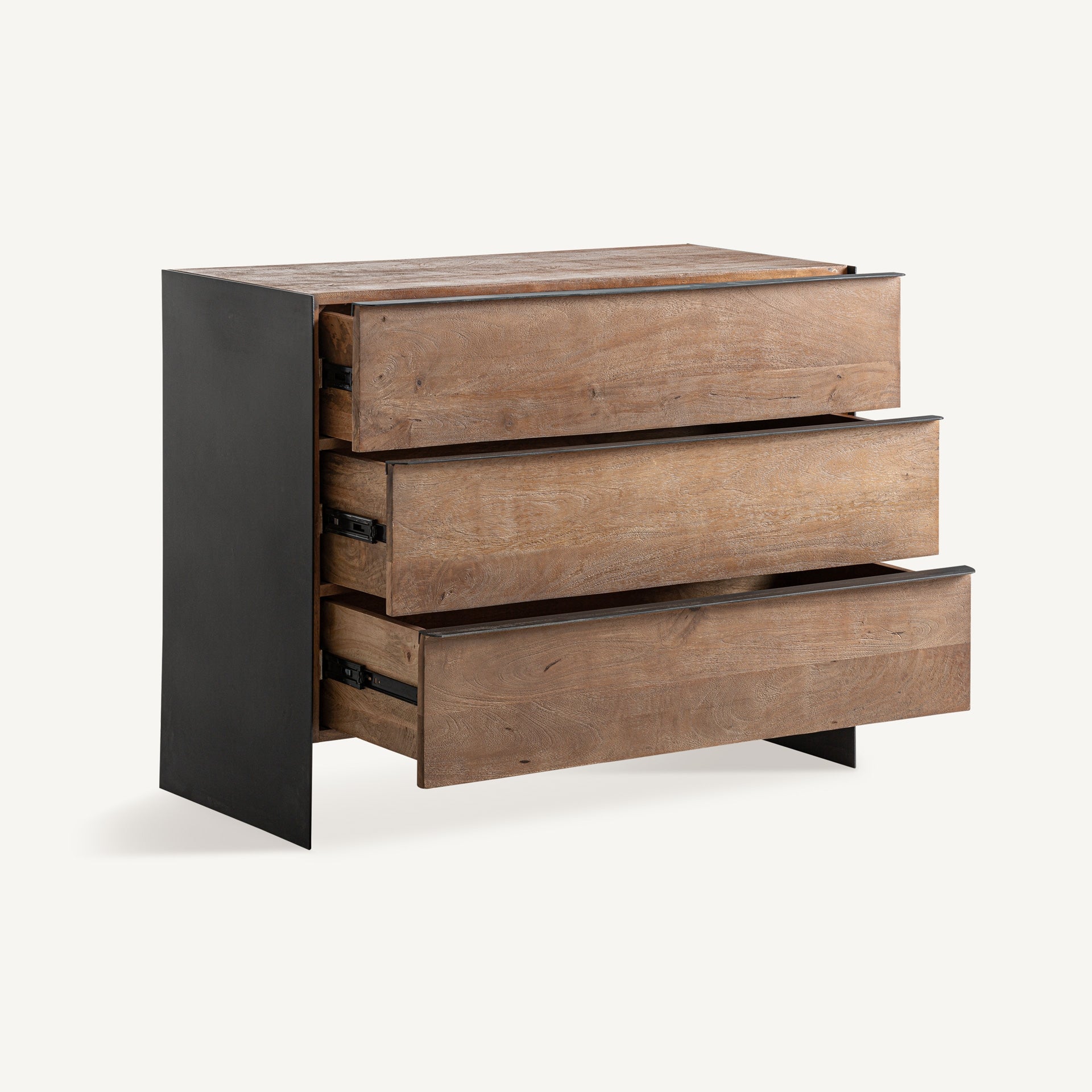 Kommode KILLEANY van mango-hout met metalen afwerking