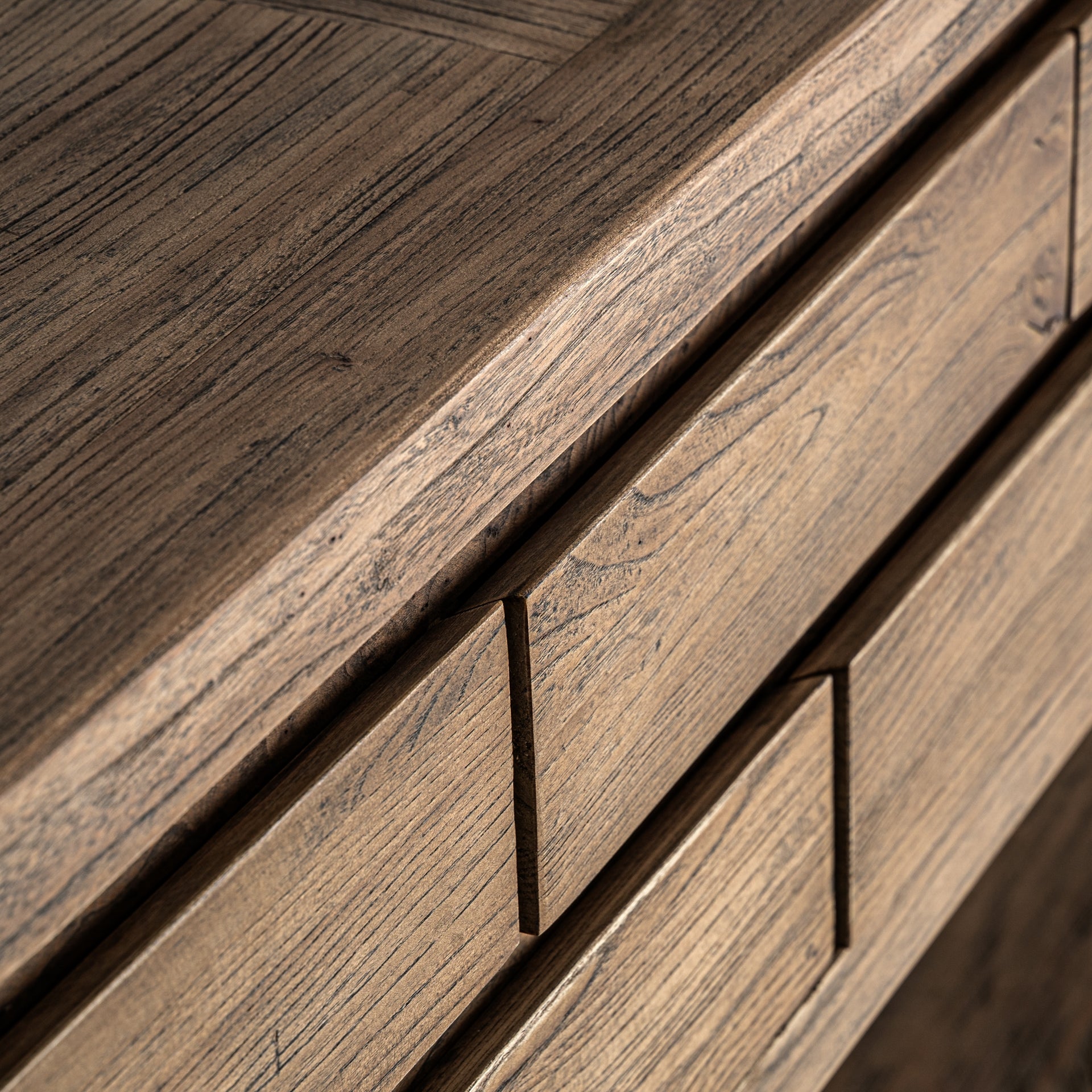 Konsolentisch mit Schubladen NORVIK aus Erlenholz