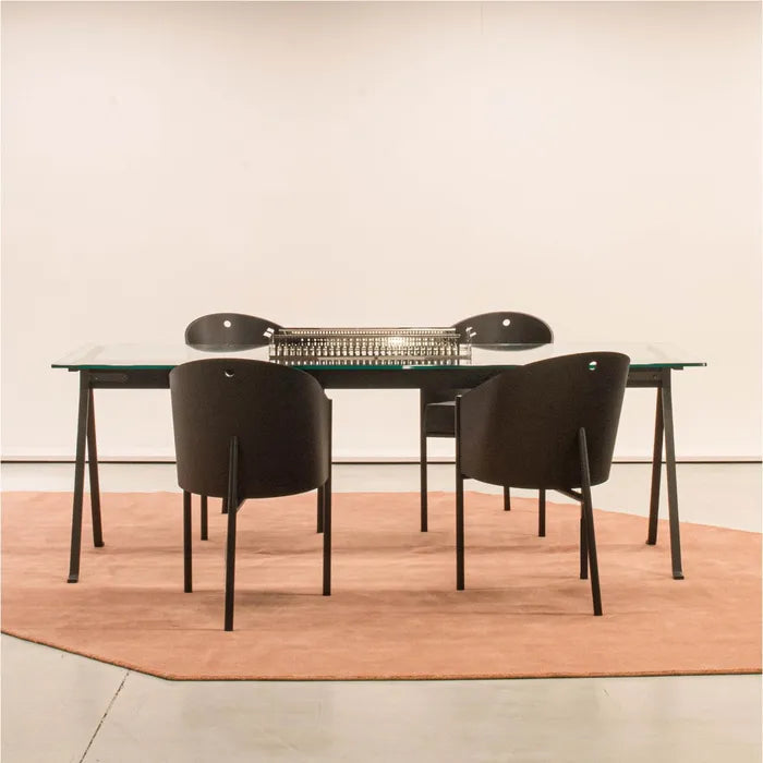 Costs chair black oak veneer with black leather