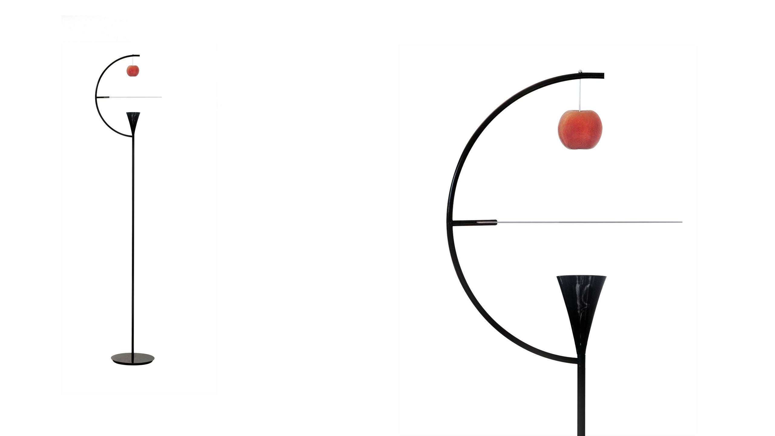 Newton -Strost -Lampe schwarz