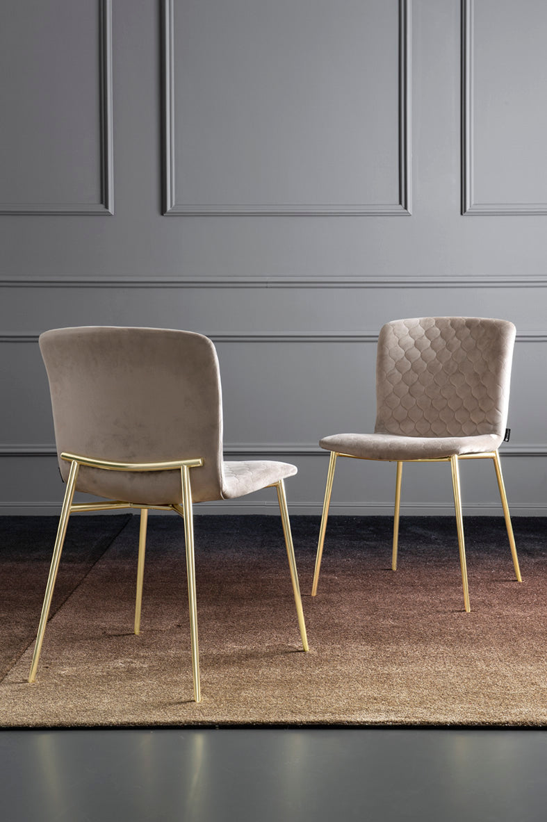 Sitzmöbel LOVE gepolstert mit goldenem Gestell