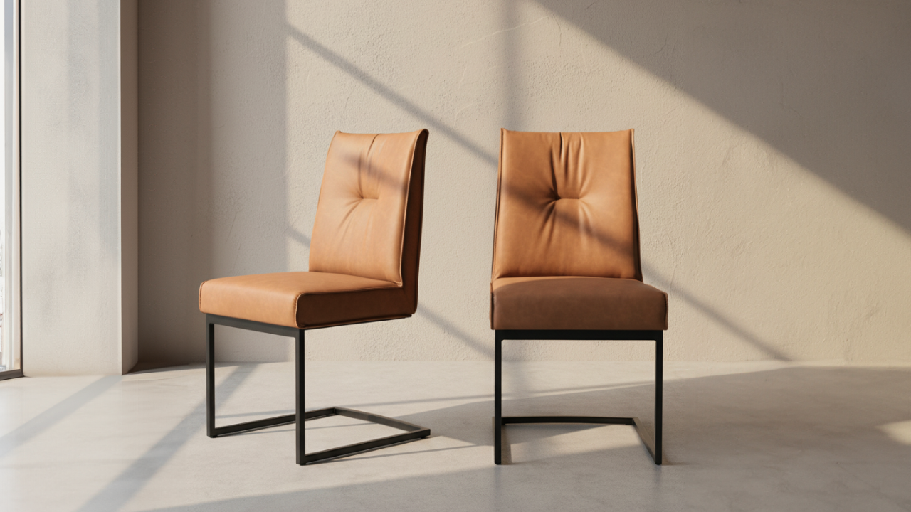 Chair ROMY cream seat with black base