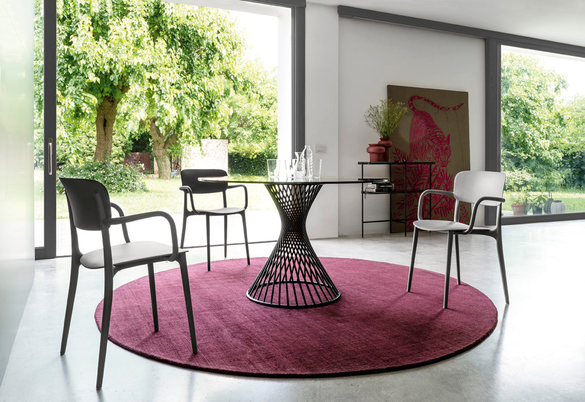 Stoel met armleuningen LIBERTY baksteenrood