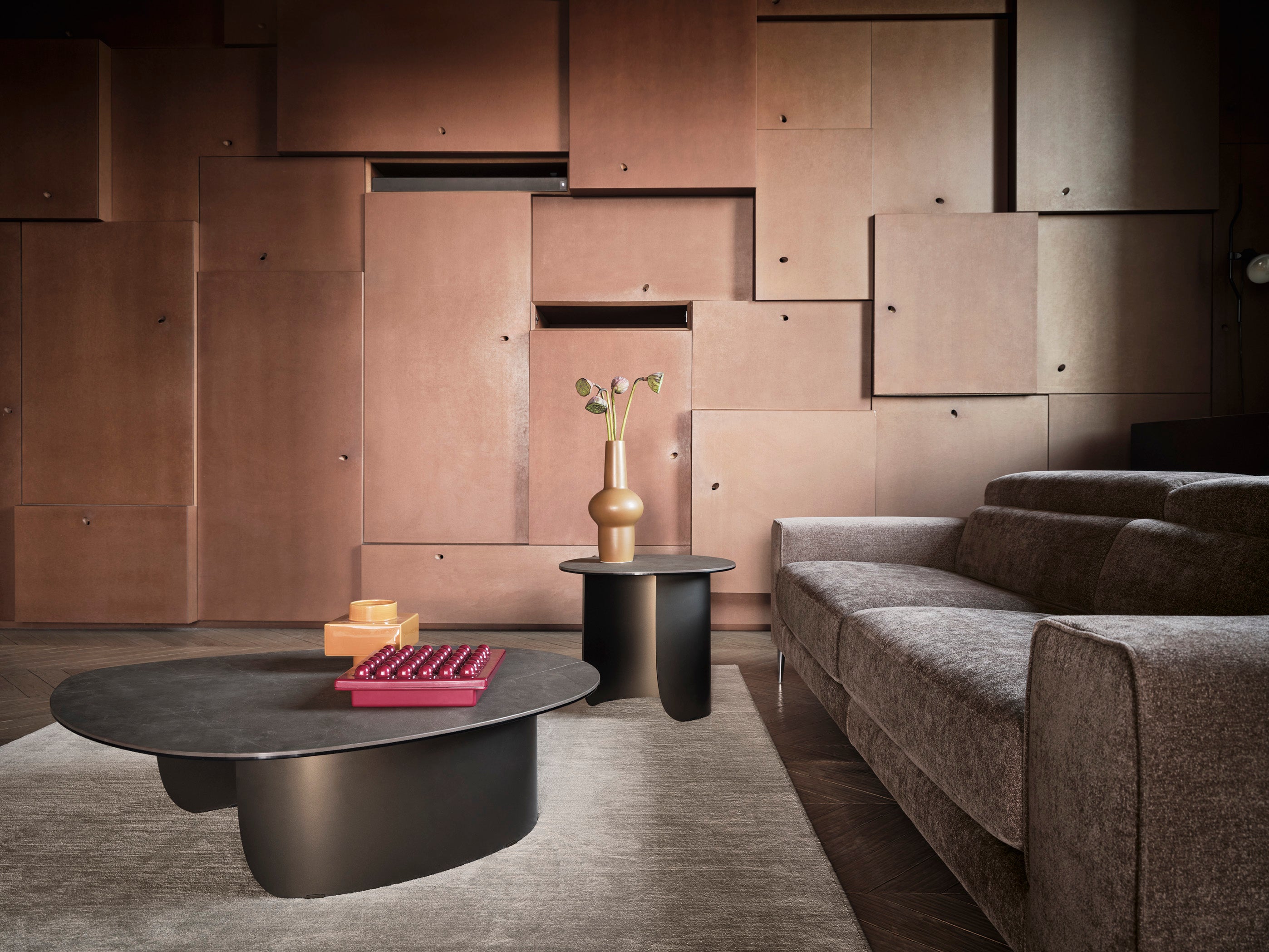 Kaffeetisch TWINS braun