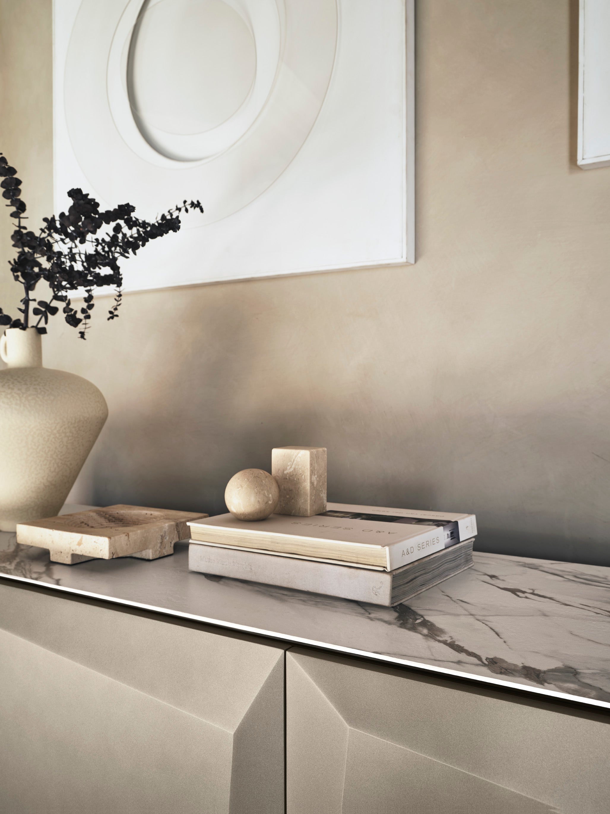 ALTEREGO chest of drawers matte beige