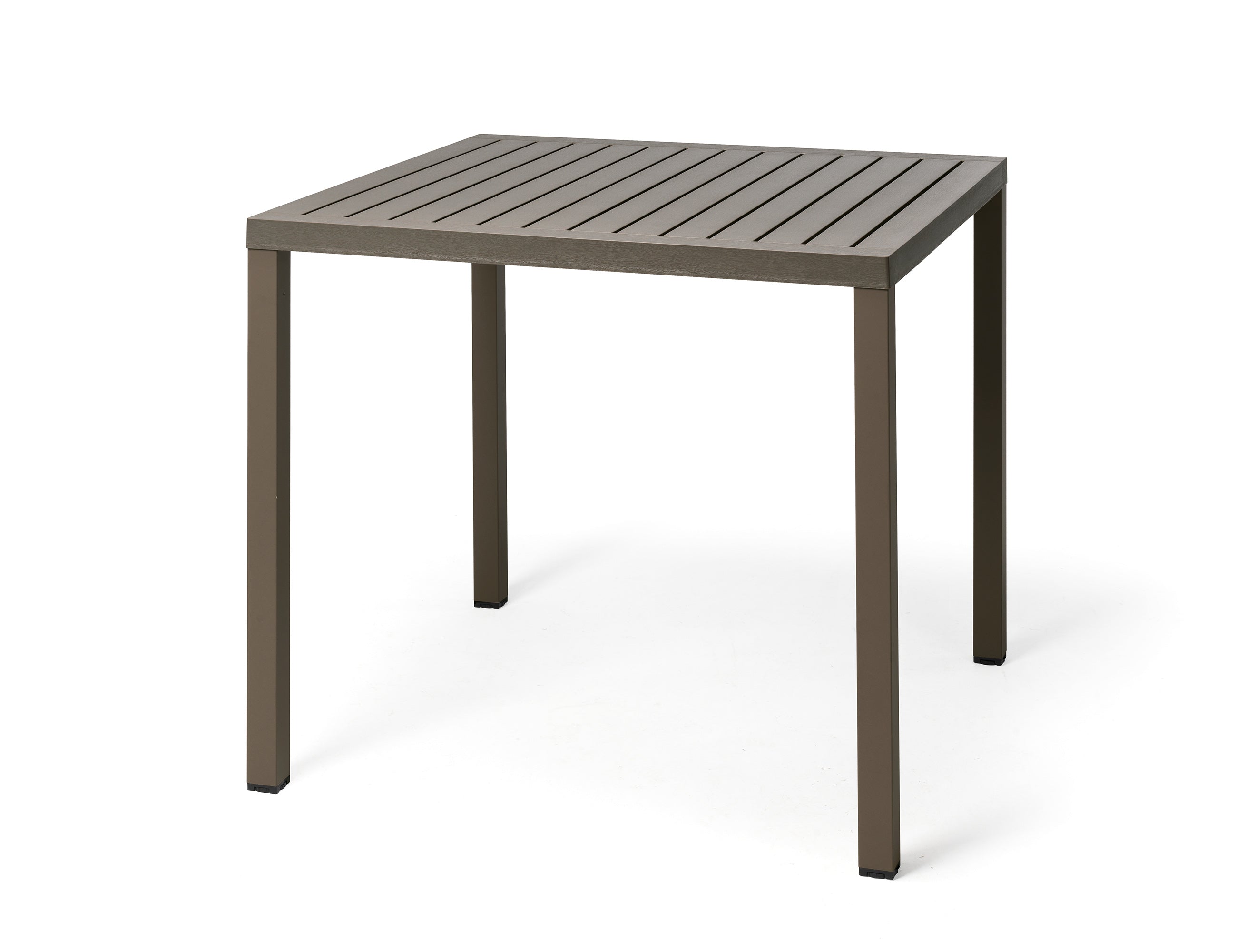 Buiten vierkante tafel CUBE bruin