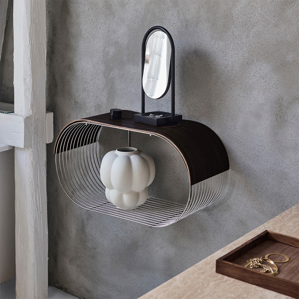 Taca CURVA czarne drewno dębowe