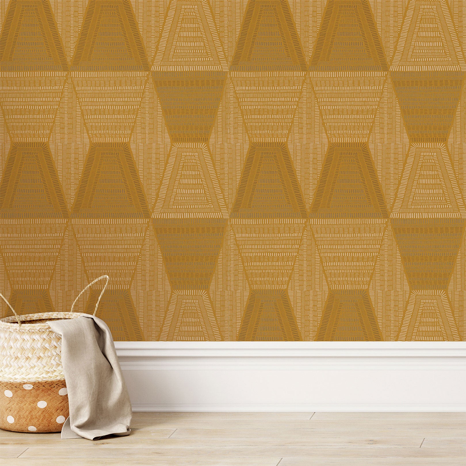DAIA Abstract Pattern Wallpaper - OCRE Yellow