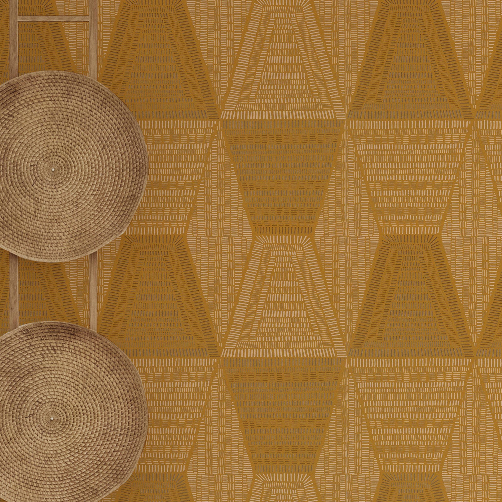 DAIA Abstract Pattern Wallpaper - OCRE Yellow