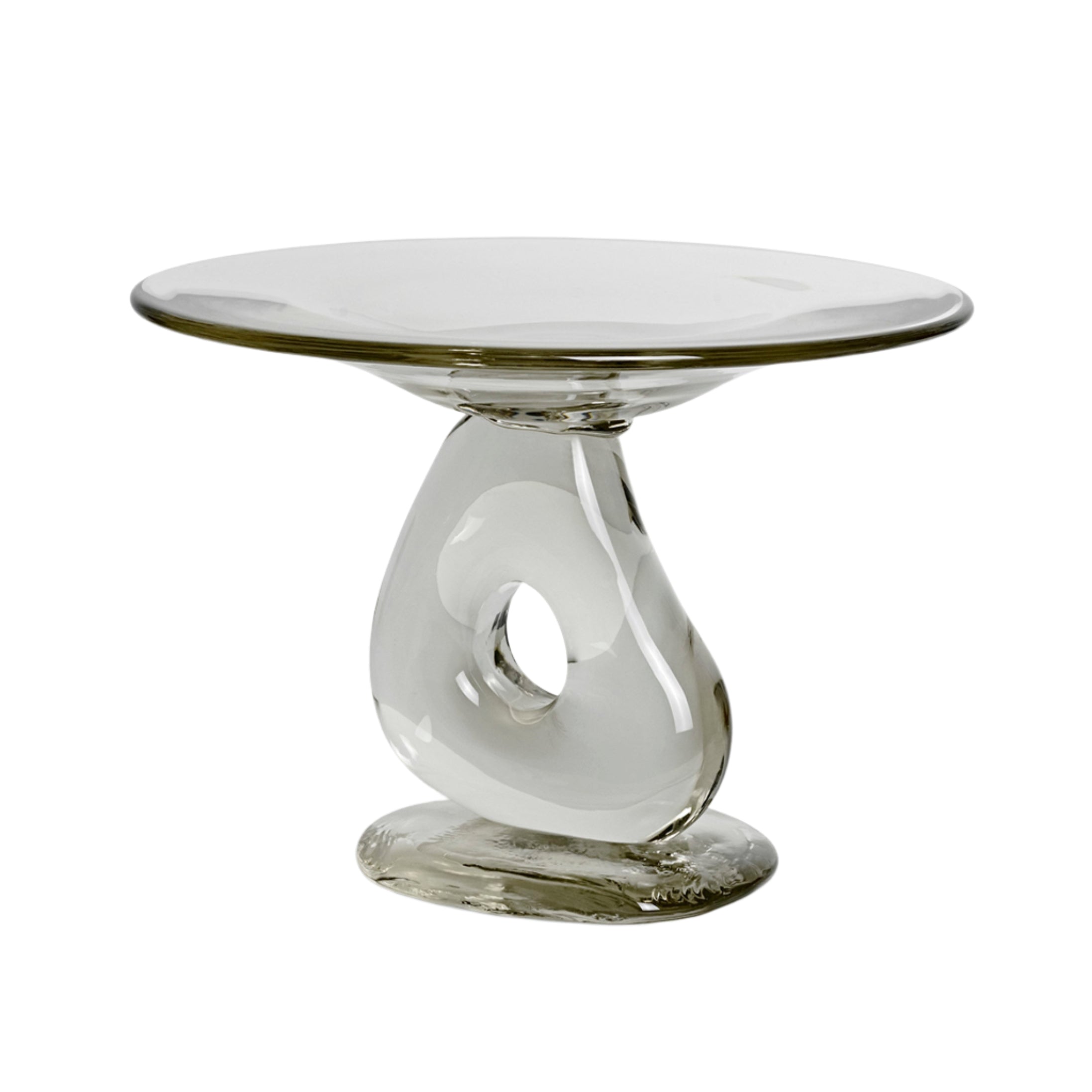 DAMO GLASS CENTREPIECE Platte aus geblasenem Glas 