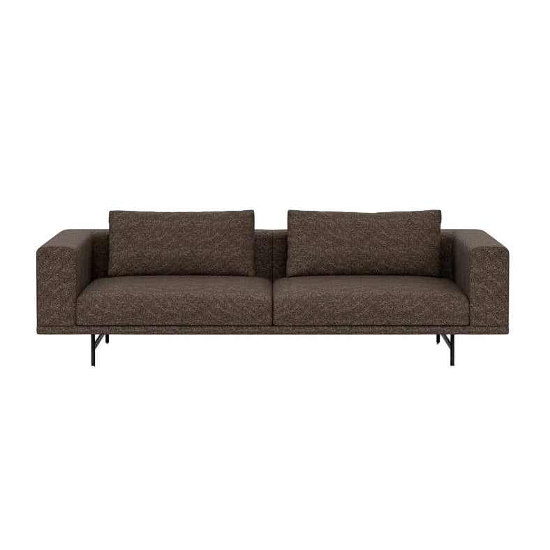 Sofa 3-zits LOFT bruin boucle met zwarte basis