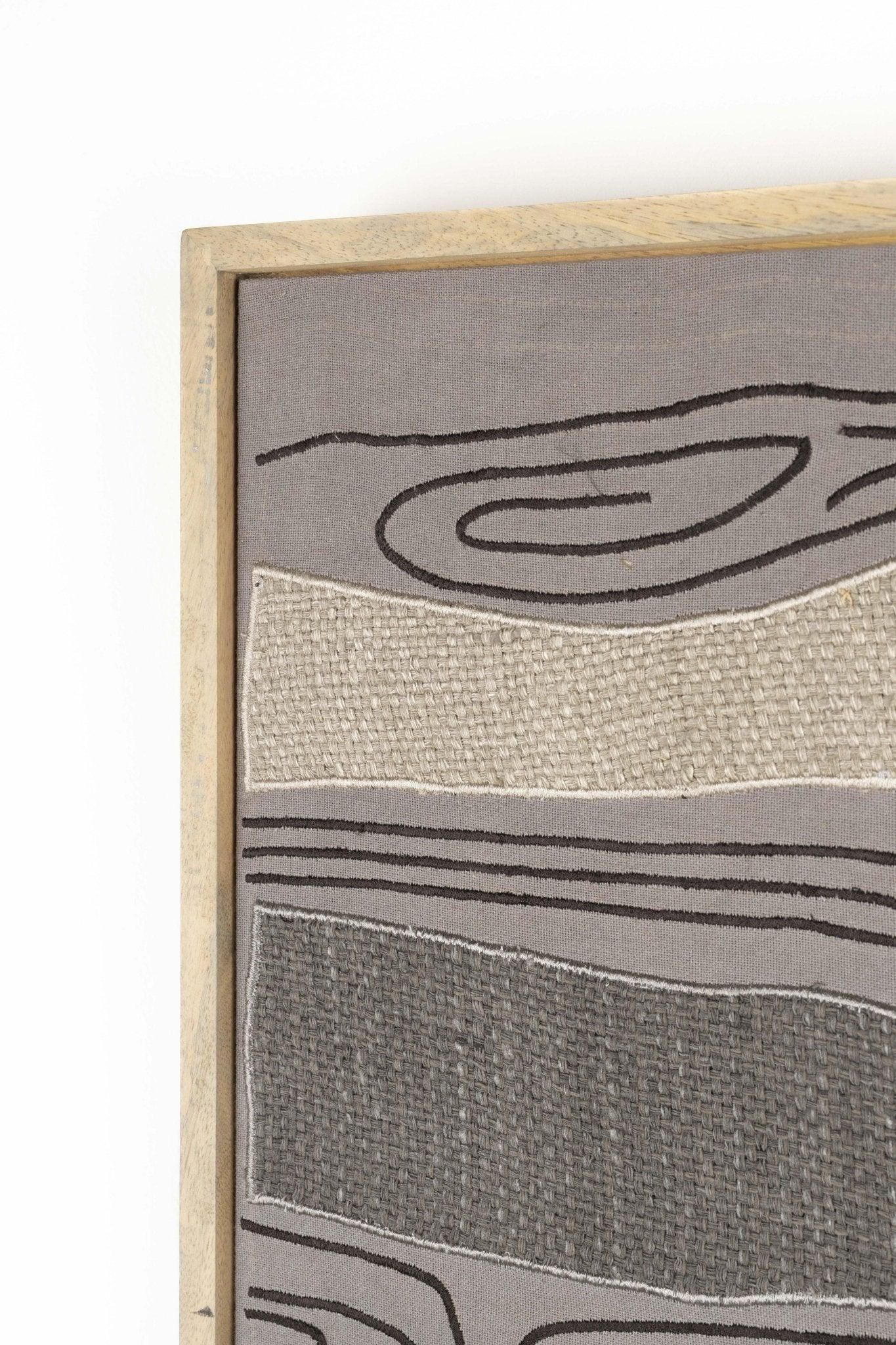 Dekoracja ścienna SHALLOW beżowa tkanina Zuiver    Eye on Design