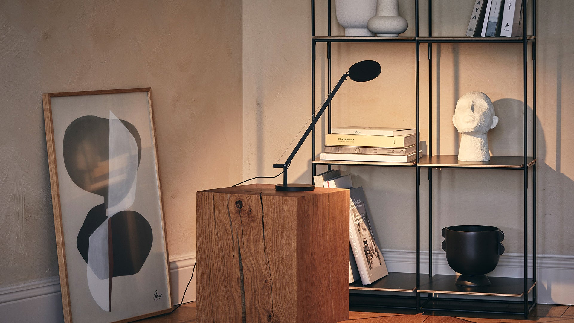 Verstelbare bureaulamp DEMETRA MICRO glanzend zwart