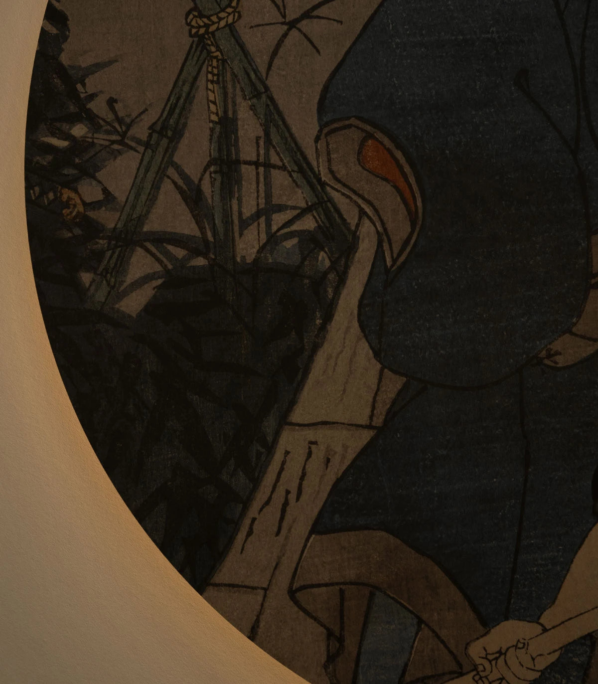 Lampa ścienna DOTS LIGHTING - SAMURAI SAGA beżowy z niebieskim